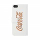 Coque étui Coca-Cola Golden Beauty pour iPhone 5 / 5S, coloris blanc avec impression et logo (modèle bloc notes)