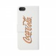 Coque étui Coca-Cola Golden Beauty pour iPhone 5C, coloris blanc avec impression et logo (modèle bloc notes)