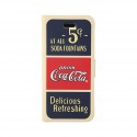 Coque étui Coca-Cola Old 5cents pour iPhone 5C, coloris bleu / rouge / beige (modèle bloc notes)