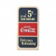 Coque étui Coca-Cola Old 5cents pour iPhone 4 / 4S, coloris bleu / rouge / beige (ouverture verticale)