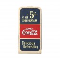 Coque étui Coca-Cola Old 5cents pour iPhone 4 / 4S, coloris bleu / rouge / beige (ouverture verticale)
