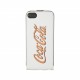 Coque étui Coca-Cola Golden Beauty pour iPhone 5C, coloris blanc avec impression et logo (ouverture verticale)