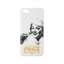 Coque étui Coca-Cola Golden Beauty pour iPhone 5C, impression IML, coloris blanc avec impression et logo doré